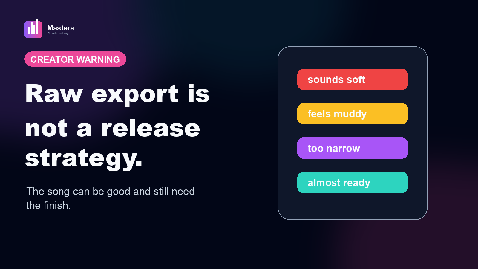 Raw export warning graphic