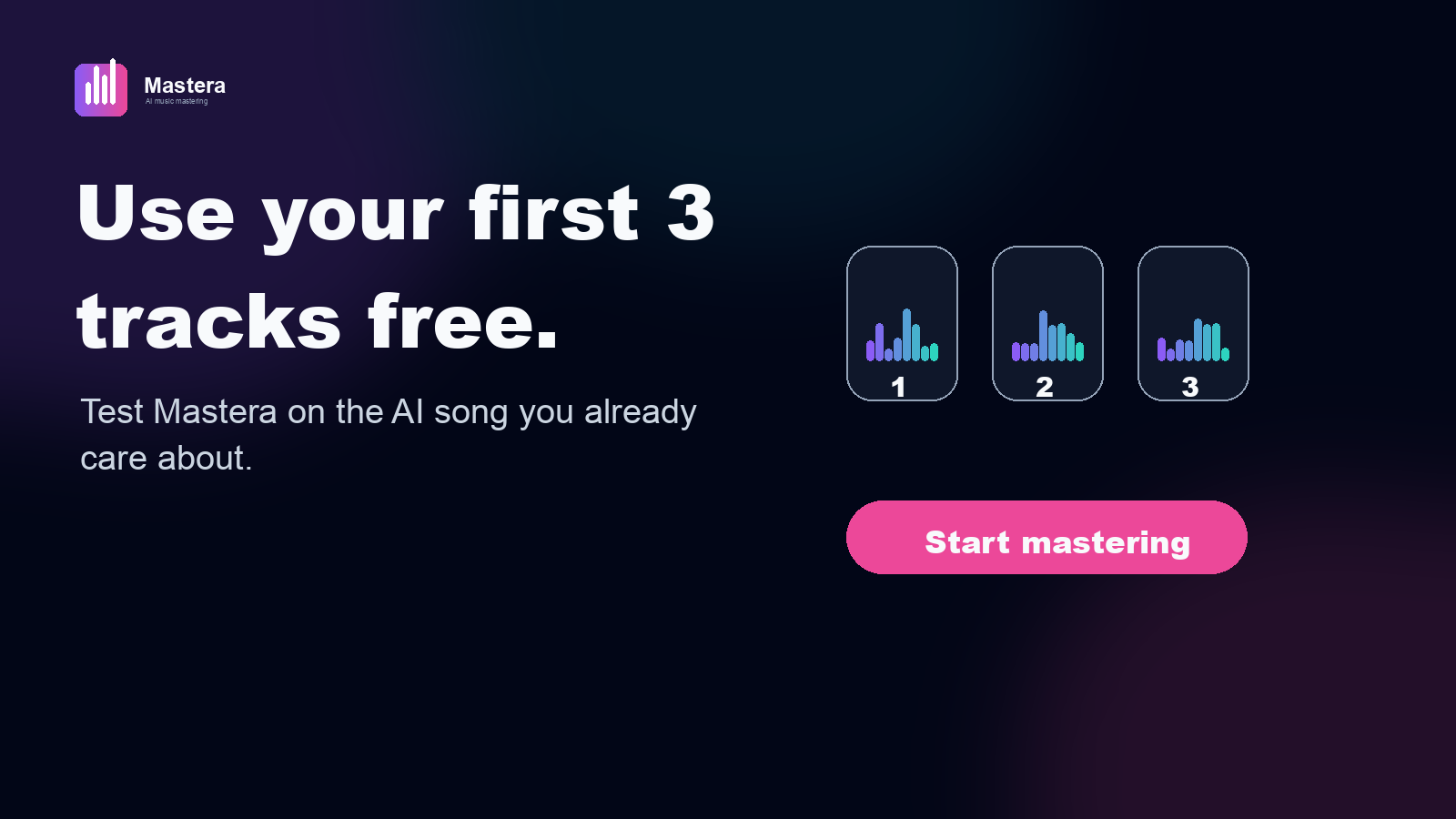 Use your first three tracks free graphic